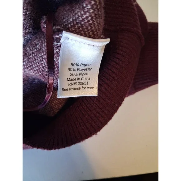 SO Maroon Printed Cropped Cardigan Junior Size XS - Picture 5 of 6